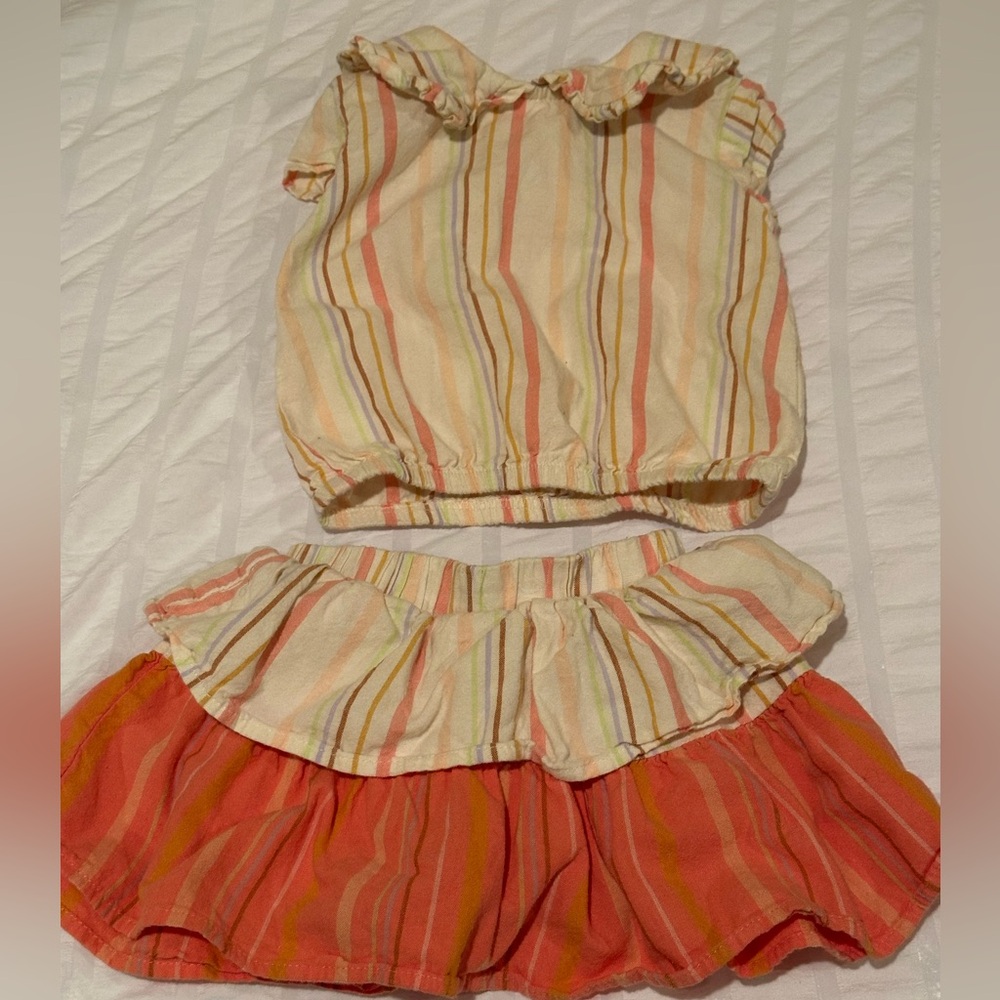 💥 $5 if bundled - 18 Month WONDER NATION 2 piece set Ruffled Skirt Shorts under